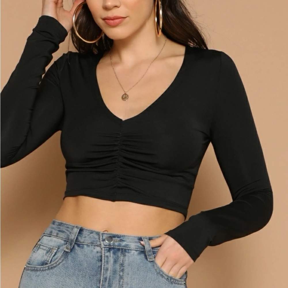 Black crop top
